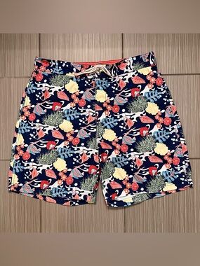 Nautica Swim Trunks Mens Suit Fish Tropical board shorts large